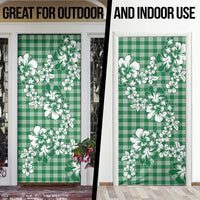 Hibiscus Pakala Emerald Green Door Cover Tropical Floral Stylized LT01 - Polynesian Pride
