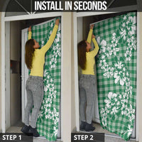 Hibiscus Pakala Emerald Green Door Cover Tropical Floral Stylized LT01 - Polynesian Pride