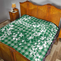 Hibiscus Pakala Emerald Green Quilt Tropical Floral Stylized - Polynesian Pride