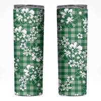 Hibiscus Pakala Emerald Green Skinny Tumbler Tropical Floral Stylized - Polynesian Pride