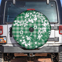 Hibiscus Pakala Emerald Green Spare Tire Cover Tropical Floral Stylized - Polynesian Pride