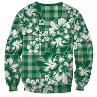 Hibiscus Pakala Emerald Green Sweatshirt Tropical Floral Stylized - Polynesian Pride