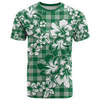 Hibiscus Pakala Emerald Green T Shirt Tropical Floral Stylized - Polynesian Pride