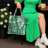 Hibiscus Pakala Emerald Green Tote Bag Tropical Floral Stylized LT01 - Polynesian Pride