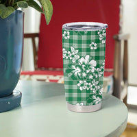 Hibiscus Pakala Emerald Green Tumbler Cup Tropical Floral Stylized LT01 - Polynesian Pride