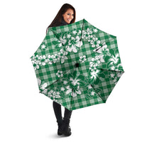 Hibiscus Pakala Emerald Green Umbrella Tropical Floral Stylized LT01 - Polynesian Pride