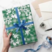 Hibiscus Pakala Emerald Green Wrapping Paper Tropical Floral Stylized - Polynesian Pride
