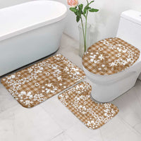 Hibiscus Pakala Bronze Brown Bathroom Set Tropical Floral Stylized LT01 - Polynesian Pride