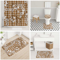 Hibiscus Pakala Bronze Brown Bathroom Set Tropical Floral Stylized LT01 - Polynesian Pride
