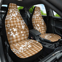Hibiscus Pakala Bronze Brown Car Seat Cover Tropical Floral Stylized - Polynesian Pride
