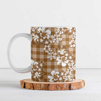 Hibiscus Pakala Bronze Brown Ceramic Mug Tropical Floral Stylized LT01 Brown - Polynesian Pride