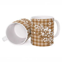 Hibiscus Pakala Bronze Brown Ceramic Mug Tropical Floral Stylized LT01 - Polynesian Pride