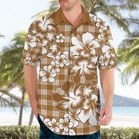Hibiscus Pakala Bronze Brown Hawaiian Shirt Tropical Floral Stylized - Polynesian Pride