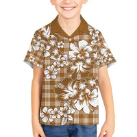 Hibiscus Pakala Bronze Brown Hawaiian Shirt Tropical Floral Stylized - Polynesian Pride