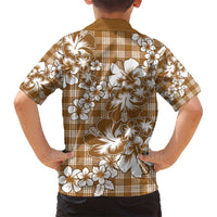 Hibiscus Pakala Bronze Brown Hawaiian Shirt Tropical Floral Stylized - Polynesian Pride