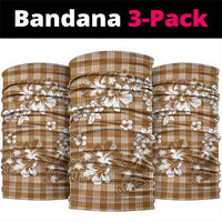 Hibiscus Pakala Bronze Brown Neck Gaiter Tropical Floral Stylized - Polynesian Pride