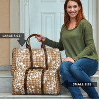 Hibiscus Pakala Bronze Brown Travel Bag Tropical Floral Stylized LT01 - Polynesian Pride