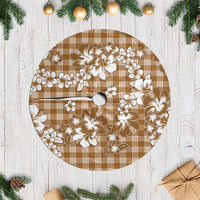 Hibiscus Pakala Bronze Brown Tree Skirt Tropical Floral Stylized - Polynesian Pride