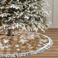 Hibiscus Pakala Bronze Brown Tree Skirt Tropical Floral Stylized - Polynesian Pride