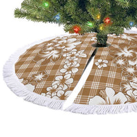 Hibiscus Pakala Bronze Brown Tree Skirt Tropical Floral Stylized - Polynesian Pride