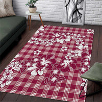 Hibiscus Pakala Royal Magenta Area Rug Tropical Floral Stylized - Polynesian Pride