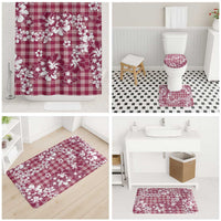 Hibiscus Pakala Royal Magenta Bathroom Set Tropical Floral Stylized LT01 - Polynesian Pride