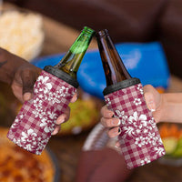 Hibiscus Pakala Royal Magenta 4 in 1 Can Cooler Tumbler Tropical Floral Stylized - Polynesian Pride