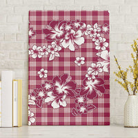 Hibiscus Pakala Royal Magenta Canvas Wall Art Tropical Floral Stylized - Polynesian Pride