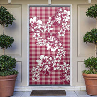 Hibiscus Pakala Royal Magenta Door Cover Tropical Floral Stylized LT01 Magenta - Polynesian Pride