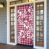 Hibiscus Pakala Royal Magenta Door Cover Tropical Floral Stylized LT01 - Polynesian Pride