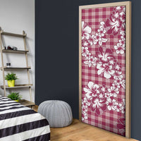 Hibiscus Pakala Royal Magenta Door Cover Tropical Floral Stylized LT01 - Polynesian Pride