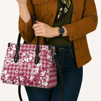 Hibiscus Pakala Royal Magenta Leather Bag Tropical Floral Stylized LT01 - Polynesian Pride