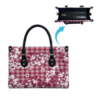 Hibiscus Pakala Royal Magenta Leather Bag Tropical Floral Stylized LT01 - Polynesian Pride