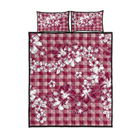 Hibiscus Pakala Royal Magenta Quilt Bed Set Tropical Floral Stylized - Polynesian Pride