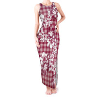 Hibiscus Pakala Royal Magenta Tank Maxi Dress Tropical Floral Stylized - Polynesian Pride