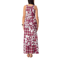 Hibiscus Pakala Royal Magenta Tank Maxi Dress Tropical Floral Stylized - Polynesian Pride