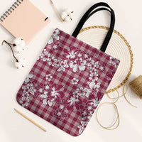Hibiscus Pakala Royal Magenta Tote Bag Tropical Floral Stylized LT01 Black Strap One Size Magenta - Polynesian Pride