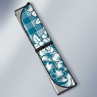 Hibiscus Pakala Ocean Depths Blue Auto Sun Shade Tropical Floral Stylized LT01 - Polynesian Pride