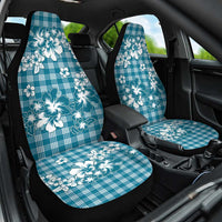 Hibiscus Pakala Ocean Depths Blue Car Seat Cover Tropical Floral Stylized - Polynesian Pride