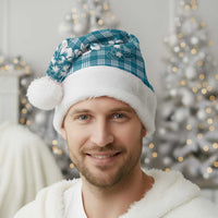 Hibiscus Pakala Ocean Depths Blue Christmas Santa Hat Tropical Floral Stylized - Polynesian Pride