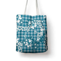 Hibiscus Pakala Ocean Depths Blue Tote Bag Tropical Floral Stylized LT01 - Polynesian Pride
