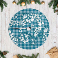 Hibiscus Pakala Ocean Depths Blue Tree Skirt Tropical Floral Stylized - Polynesian Pride