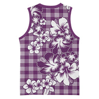 Hibiscus Pakala Sweetie Purple Basketball Jersey Tropical Floral Stylized - Polynesian Pride