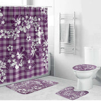 Hibiscus Pakala Sweetie Purple Bathroom Set Tropical Floral Stylized LT01 Bathroom Set (4 pcs) Purple - Polynesian Pride