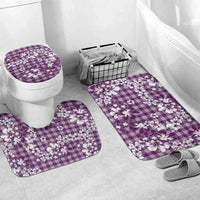 Hibiscus Pakala Sweetie Purple Bathroom Set Tropical Floral Stylized LT01 Mat Set Only (3 pcs) One Size Purple - Polynesian Pride
