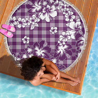 Hibiscus Pakala Sweetie Purple Beach Blanket Tropical Floral Stylized - Polynesian Pride