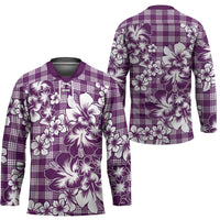 Hibiscus Pakala Sweetie Purple Hockey Jersey Tropical Floral Stylized - Polynesian Pride