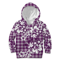 Hibiscus Pakala Sweetie Purple Kid Hoodie Tropical Floral Stylized LT01 Hoodie Purple - Polynesian Pride