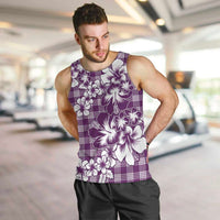 Hibiscus Pakala Sweetie Purple Men Tank Top Tropical Floral Stylized - Polynesian Pride