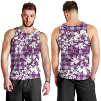 Hibiscus Pakala Sweetie Purple Men Tank Top Tropical Floral Stylized - Polynesian Pride